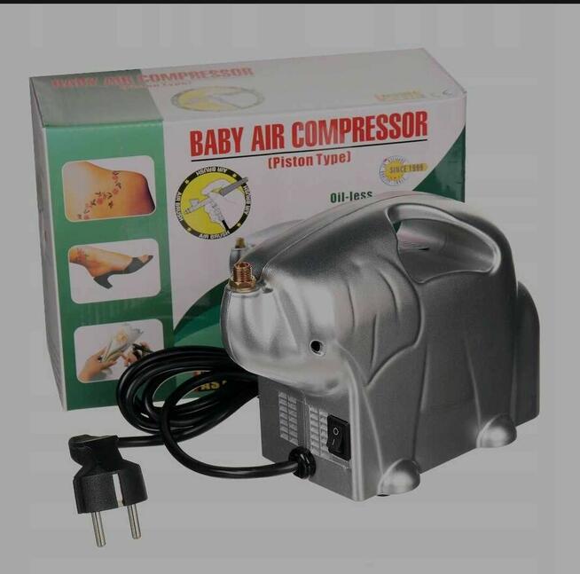 Kompresor tlokowy AS16 + Aerograf+ wezyk