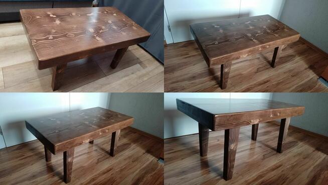 ŁAWA DREWNIANA 90cm stolik kawowy stół stoliczek rustyk loft