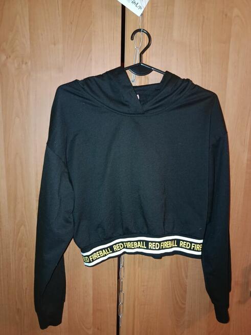 Crop top czarny bluza