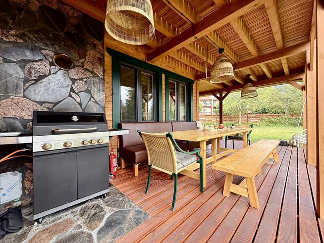 Dom szkieletowy z tynkiem glinianym – 200 m od jeziora Serwy