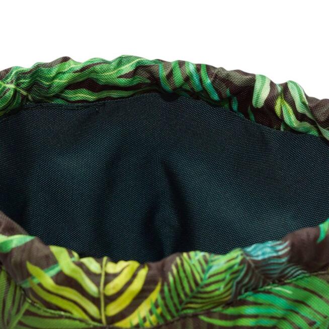 Torebka zielona z motywem dżungli – torba damska z kominem handmade