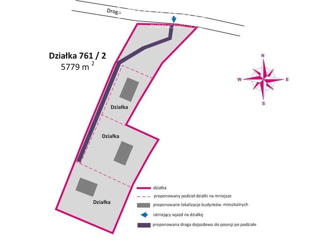 Widokowa działka 5779 m² Mogielnica k. Rzeszowa