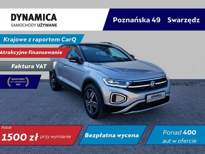 Volkswagen T-Roc Style 1.5TSI 150KM DSG 2022/2023 r., salon PL, f-a VAT, 44tys.km przeb