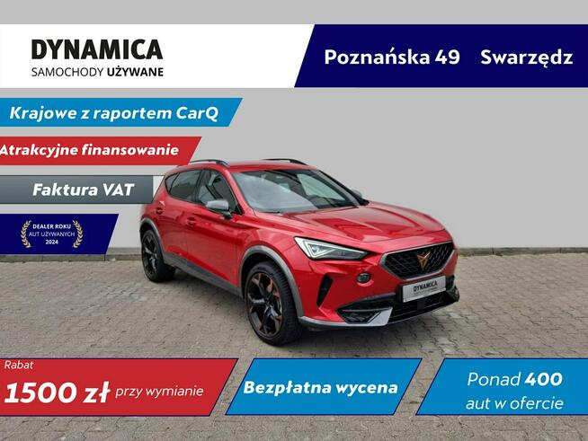 Cupra Formentor 2.0TSI 190KM DSG 4drive 2024 r., salon PL, f-a VAT, gwar. fabryczna