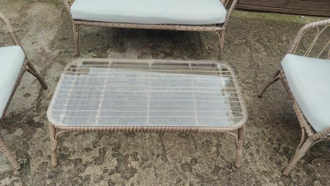 Kanapa + 2 fotele + stolik komplet do ogrodu ogrodowe