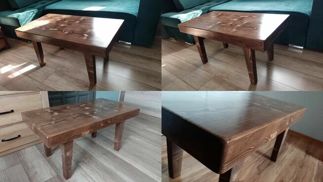 STOLIK Z LITEGO DREWNA rustykalny loft ława drewniana stół