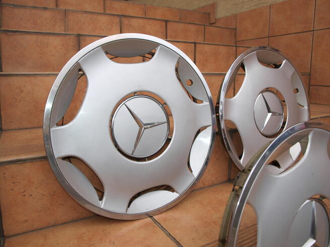 Mercedes kołpaki 15 oryginalne chrom (komplet 4 sztuki)