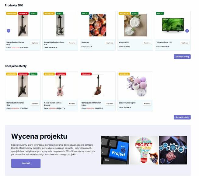 Tworzymy sklepy internetowe i platformy sprzedaży