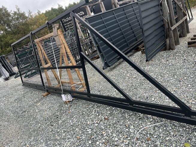 Brama przesuwna panelowa 1,8 m x 5m + 2 m przeciwwaga * Tran