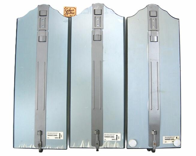 IKEA Sandefjord świecznik z lustrem na ścianę 3 szt. vintage