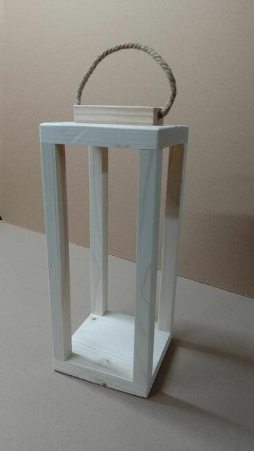 Lampion drewniany XL 36cm latarnia z drewna lampiony