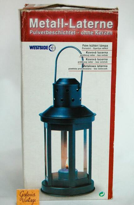 Latarnia, lampion na tealigt, świeczkę Westside czarny metal