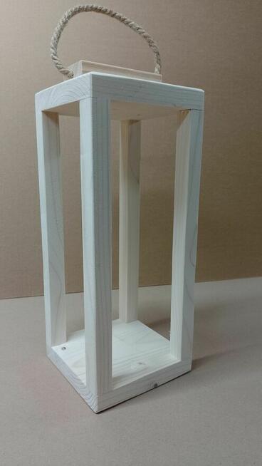 Lampion drewniany XL 36cm latarnia z drewna lampiony