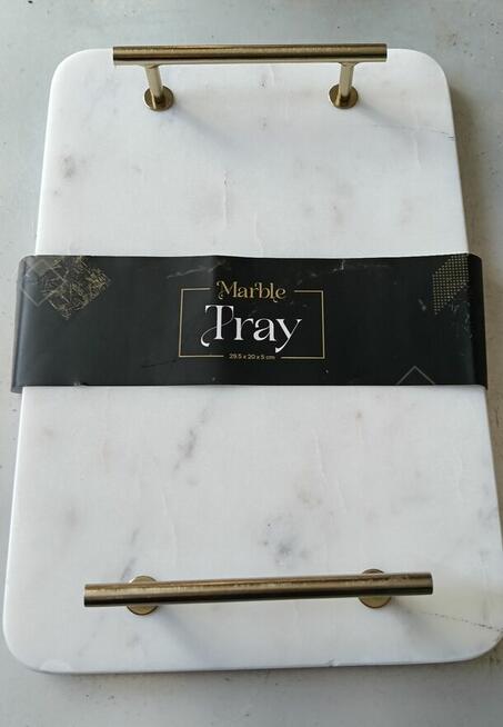 Taca marmurowa z uchwytami
