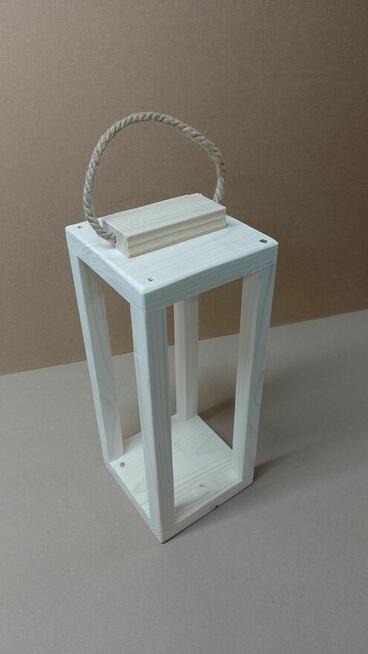 Lampion drewniany XL 36cm latarnia z drewna lampiony