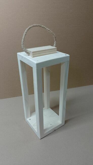 Lampion drewniany XL 36cm latarnia z drewna lampiony