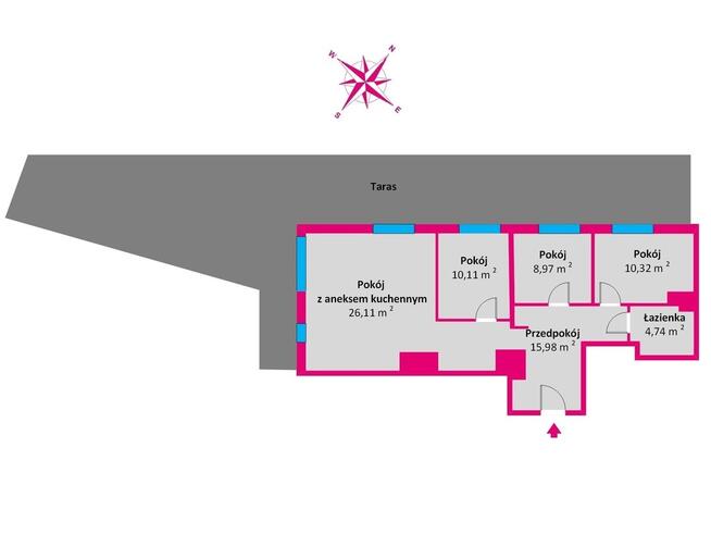 4-pokoje ul. Paderewskiego Rzeszów