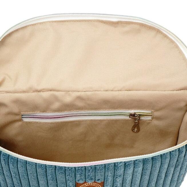 Torebka-Nerka Sztruksowa Morska z motywem Kwiatów – Stokrotkowe Marzenia