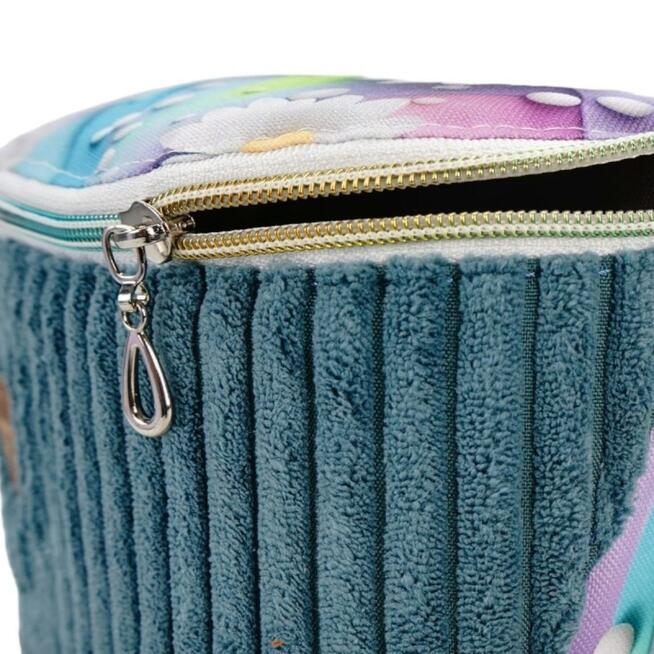 Torebka-Nerka Sztruksowa Morska z motywem Kwiatów – Stokrotkowe Marzenia