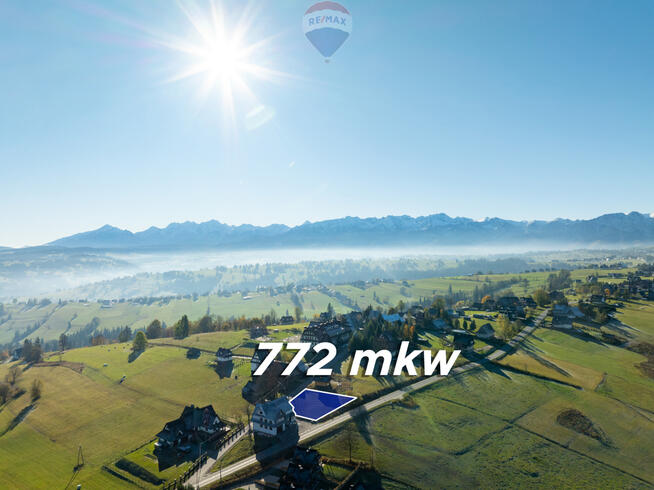 Działka widokowa przy drodze gminnej Sierockie