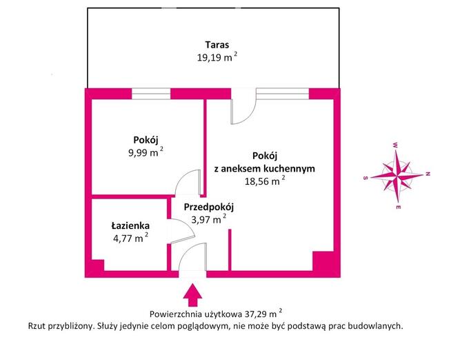 Mieszkanie w Sztutowie o pow. 37,29m2 ul. Polna 1
