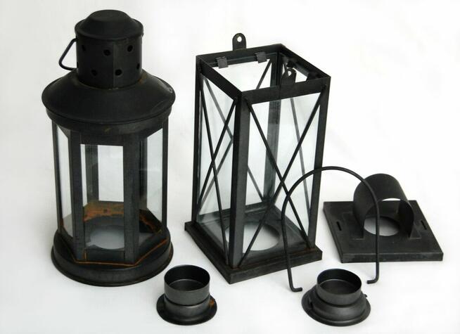 Latarnia, lampion na tealigt, świeczkę Westside czarny metal