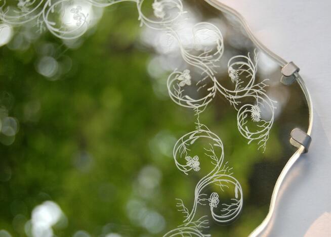 IKEA Sandefjord świecznik z lustrem na ścianę 3 szt. vintage