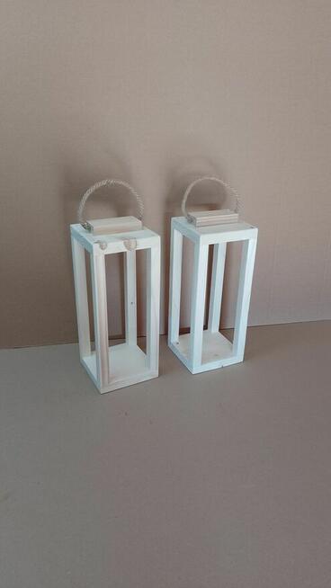 Lampion drewniany XL 36cm latarnia z drewna lampiony