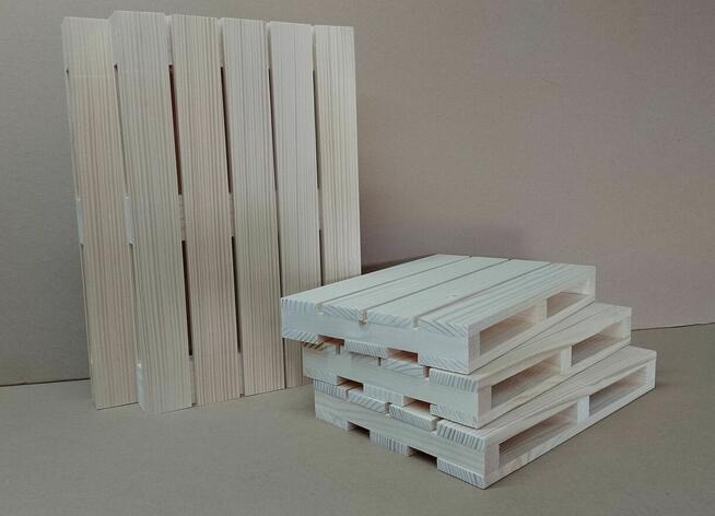 Mini paleta drewniana NIE SKLEJKA 25x39cm drewno z drewna