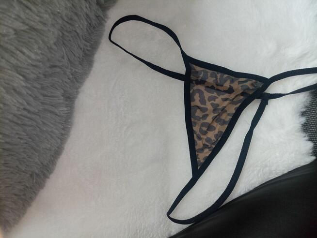 Stringi w panterkę plus size