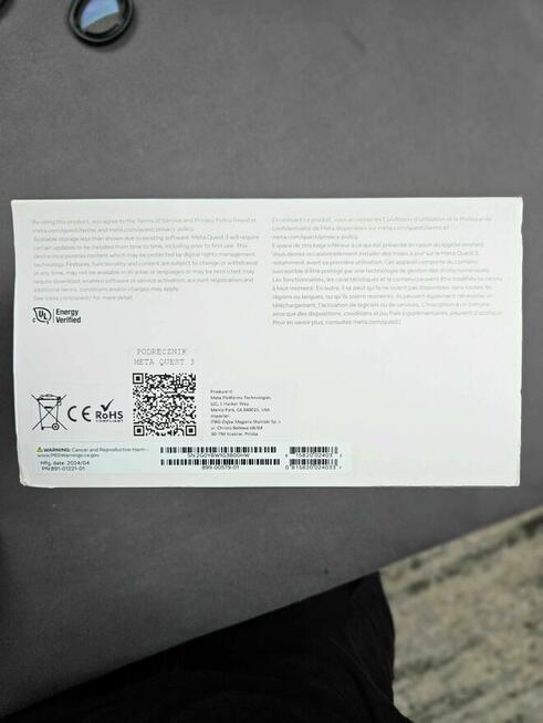 Gogle VR Meta Quest 3 128GB – Stan Bardzo Dobry + Akcesoria