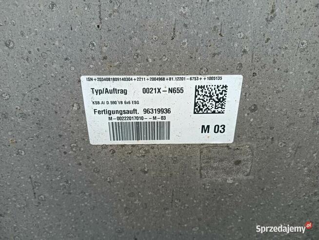 Zbiornik paliwa MAN 590L - rok 2018 - stan bardzo dobry kpl