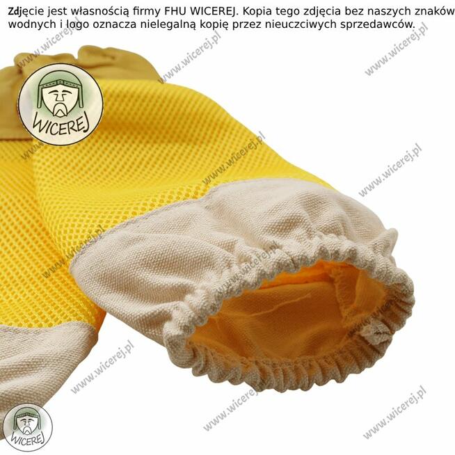 Premium Skórzane Rękawice Pszczelarskie Oddychające L (9)