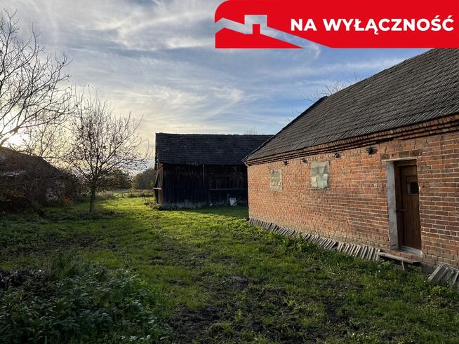 Drewniany dom na działce w Świeciechowie Dużym.