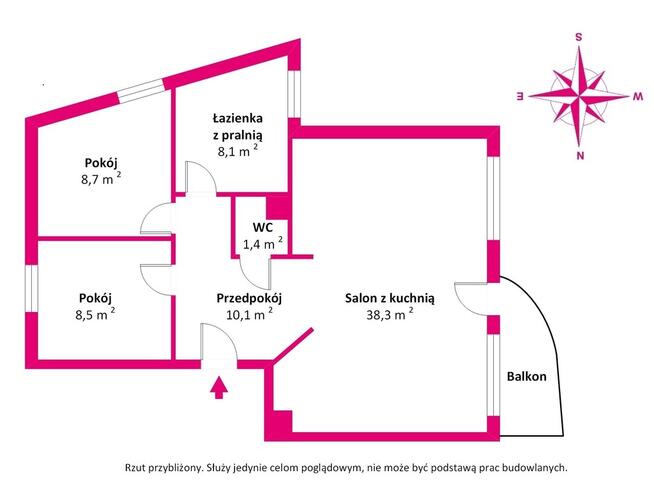 3 pok. zadbane mieszkanie przy ul. Rakowieckiej
