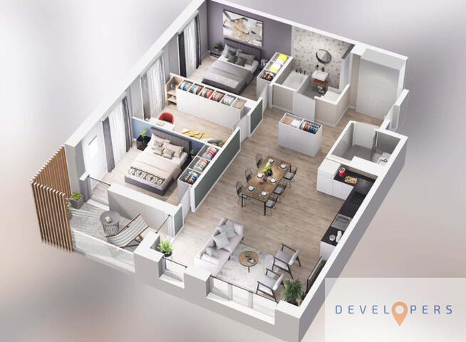 Rodzinne 4 pokoje przy Parku Śląskim Hala garażowa