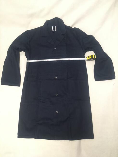 Fartuch roboczy czarny Nowy Bawełna L laborki warsztat