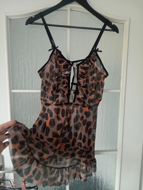 Koszulka nocna w panterkę, XL