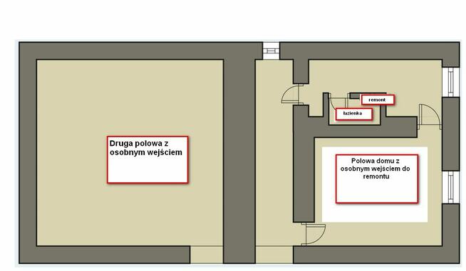 Połowa domu Łąka pow 70m2 cena: 88 tys zł