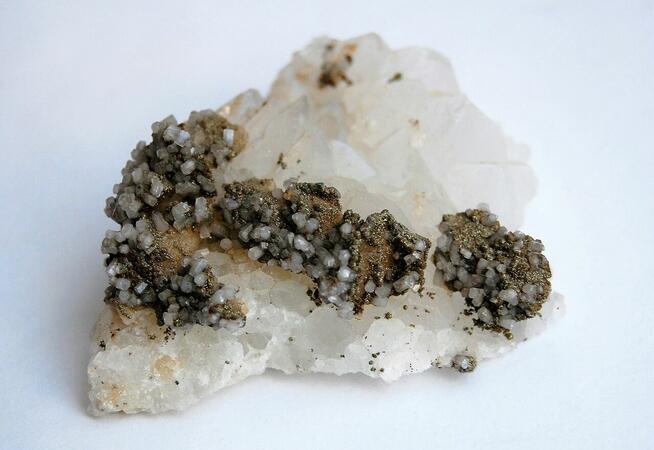 Kryształ górski, piryt szczotka naturalny Bułgaria