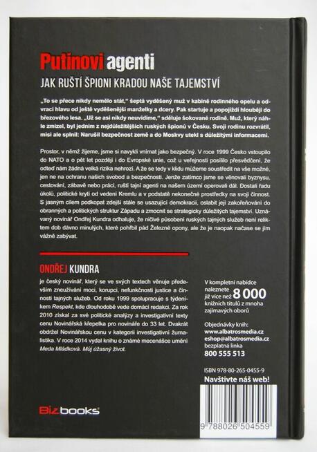 Ondřej Kundra. Putinovi agenti. Książka j. czeski
