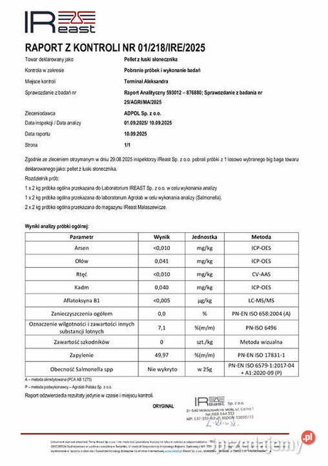 Ekologiczna ściółka-fermy , kurniki i stadniny od 580 zł/t