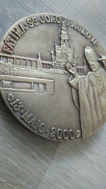Papież Jan Paweł II Fatima Portugalia Medal Medalion cudo