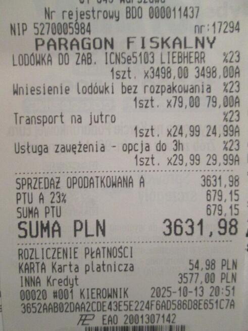 LIEBHERR ICNd 5103 Pure EasyFresh KUPIONA 13.10.25, 5 LAT GW