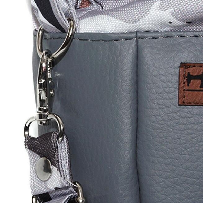 Torebka Sakiewka Szara z Motywem Leśnych Zwierząt – Handmade