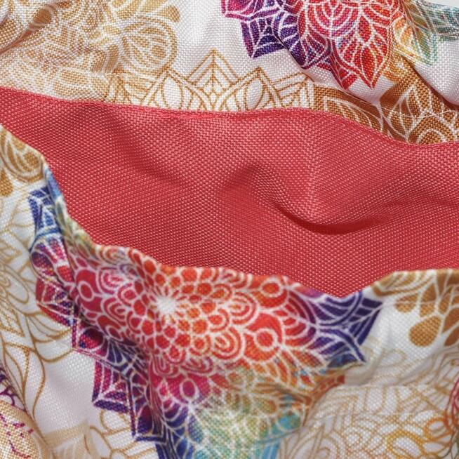 Torebka Sakiewka Kremowa z Motywem Mandali – Handmade