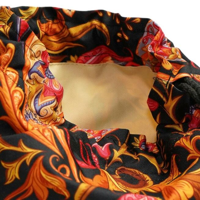 Torebka Sakiewka Czarna z Motywem Paisley – Handmade