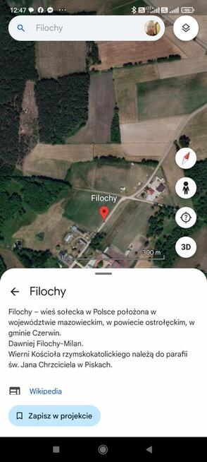 Grunty rolne znajdujące się miejscowości Filochy Piski Trosz