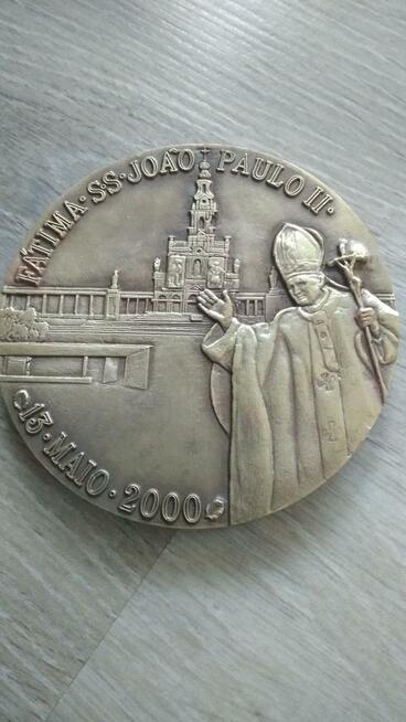 Papież Jan Paweł II Fatima Portugalia Medal Medalion cudo