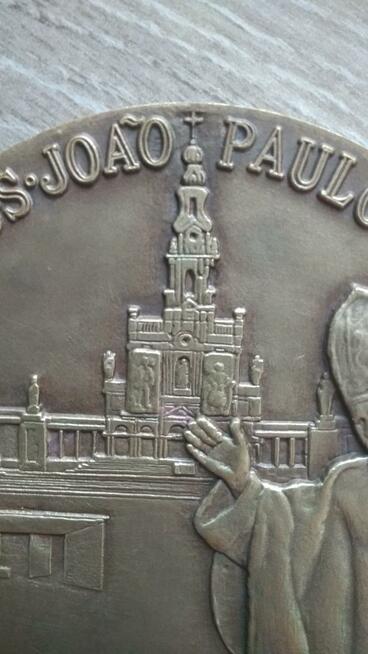 Papież Jan Paweł II Fatima Portugalia Medal Medalion cudo